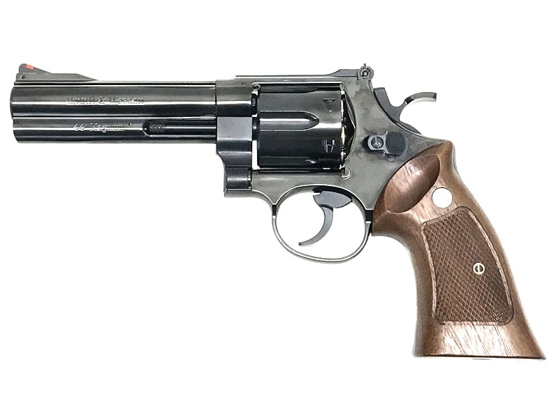 [マルシン] M29 クラシック 5インチ WディープブラックABS ハーフチェッカー木製グリップ