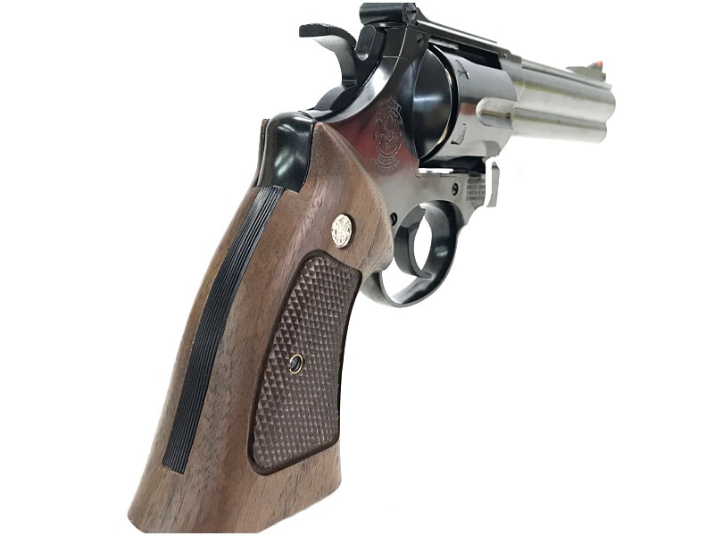 [マルシン] M29 クラシック 5インチ WディープブラックABS ハーフチェッカー木製グリップ