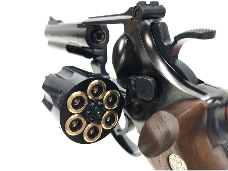 [マルシン] M29 クラシック 5インチ WディープブラックABS ハーフチェッカー木製グリップ