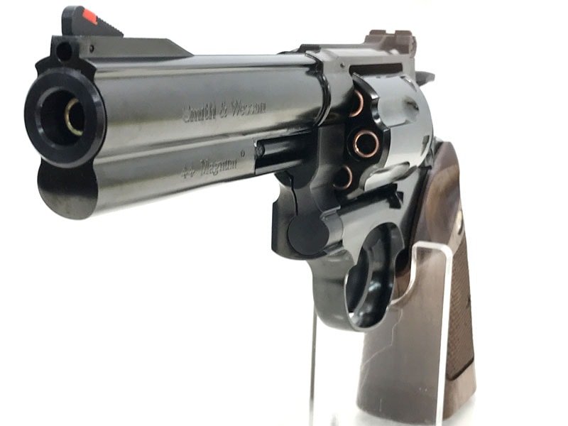 [マルシン] M29 クラシック 5インチ WディープブラックABS ハーフチェッカー木製グリップ