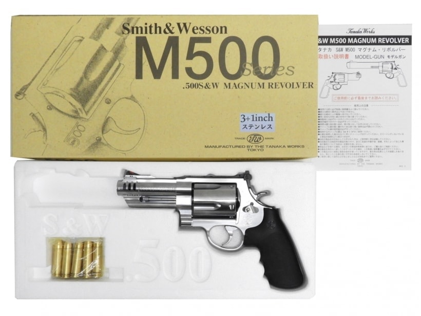 [タナカ] S&W M500 3+1インチ ステンレス