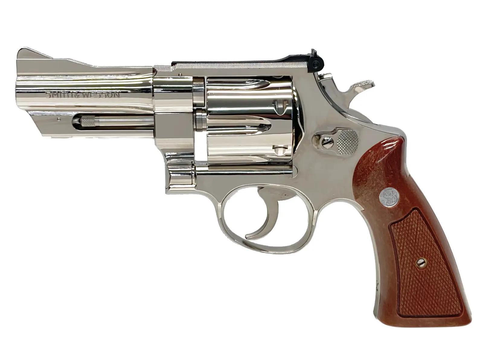 [タナカ] S&W M27 “The .357 Magnum” 3-1/2インチ レジスタードマグナム ニッケルフィニッシュ HW 発火モデルガン