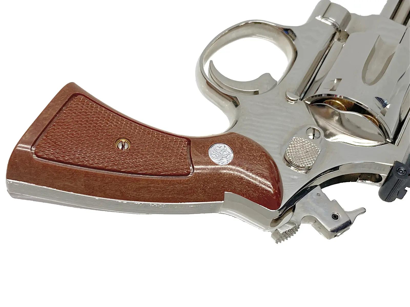 [タナカ] S&W M27 “The .357 Magnum” 3-1/2インチ レジスタードマグナム ニッケルフィニッシュ HW 発火モデルガン
