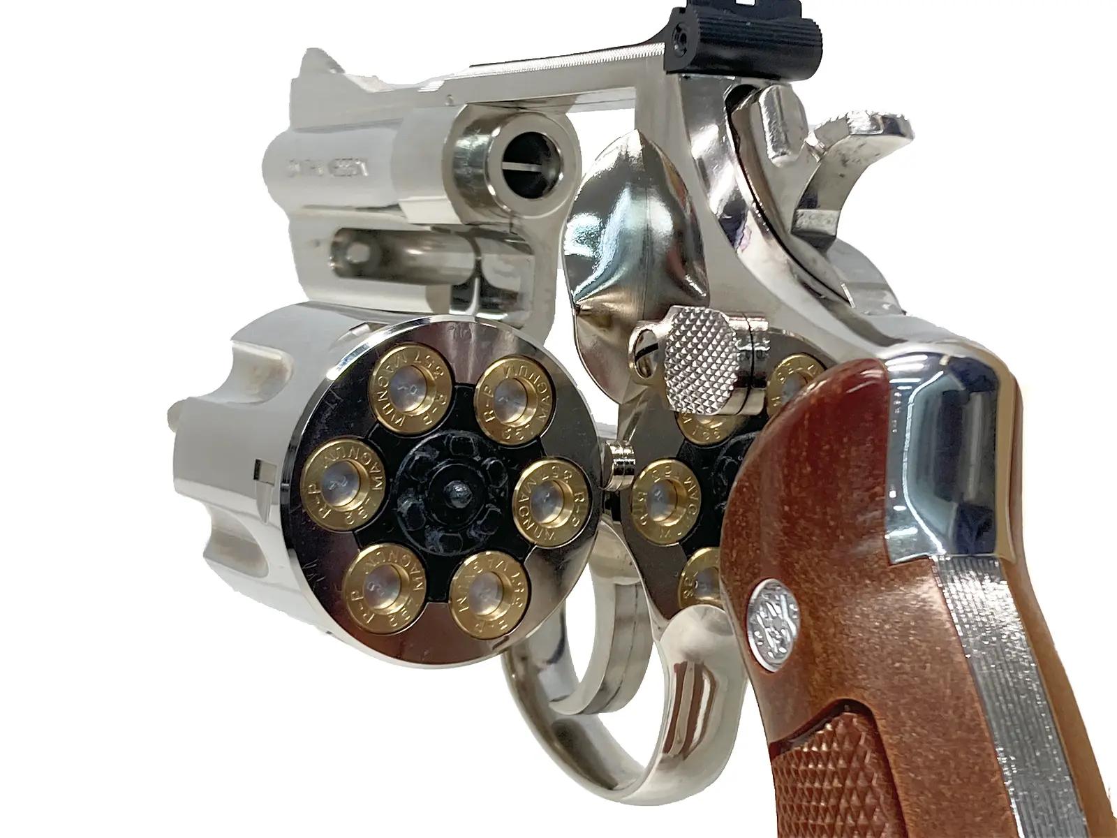 [タナカ] S&W M27 “The .357 Magnum” 3-1/2インチ レジスタードマグナム ニッケルフィニッシュ HW 発火モデルガン