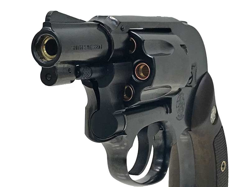 [マルシン] S&W M49 ボディーガード 木目調プラサービスグリップ WディープブラックABS