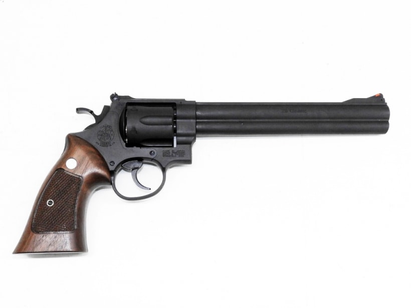 [マルシン] M29 クラシック 8-3/8インチ WディープブラックABS ハーフチェッカー木製グリップ付
