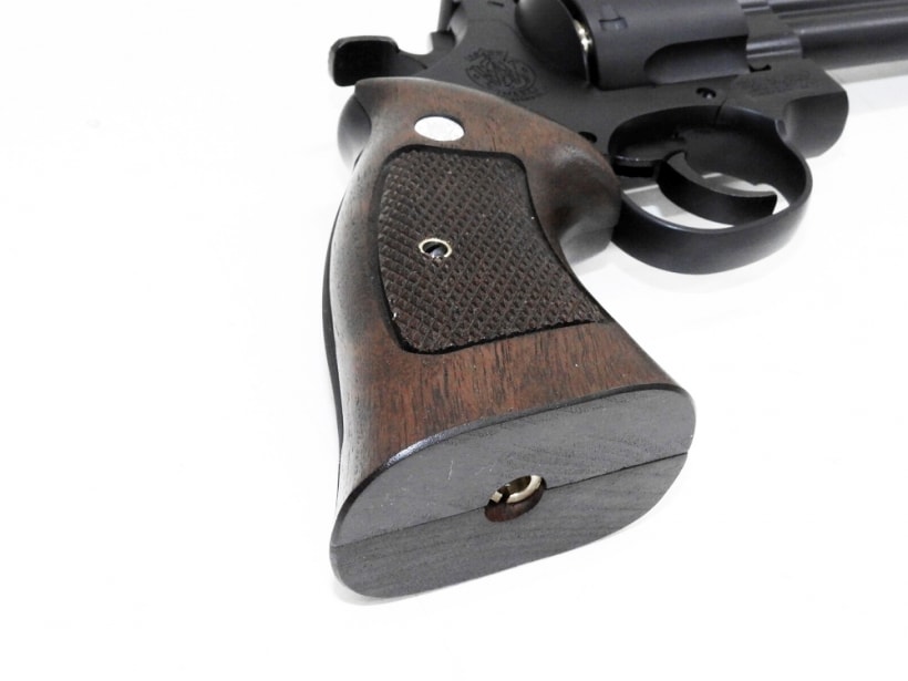 [マルシン] M29 クラシック 5インチ マットブラックABS ハーフチェッカー木製グリップ