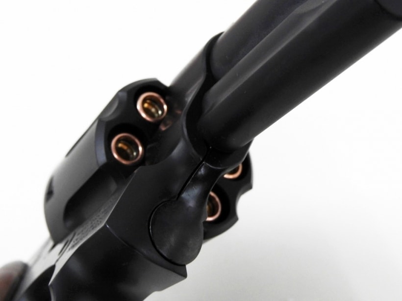 [マルシン] M29 6.5インチ マットブラックABS ハーフチェッカー木製グリップ付
