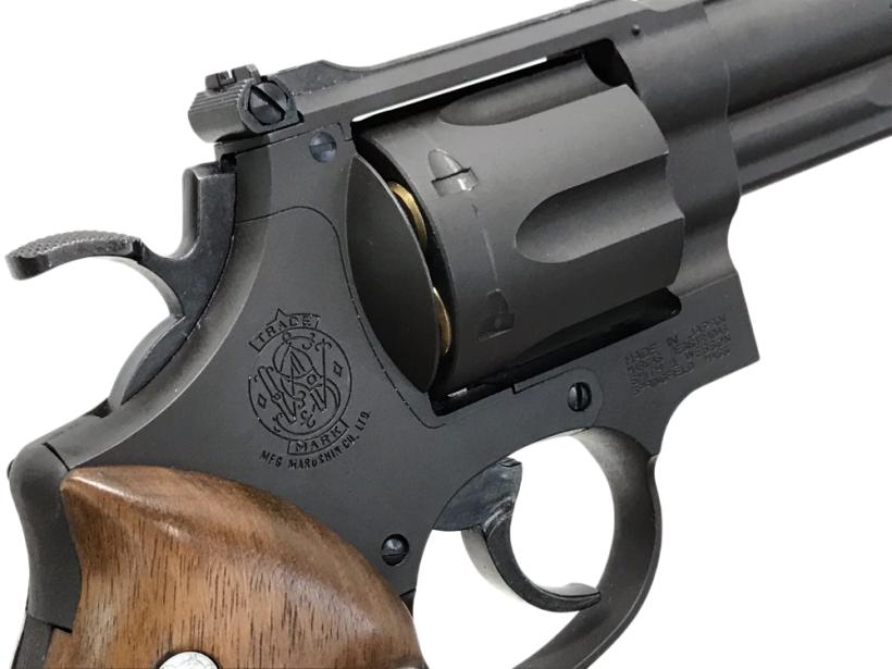 [マルシン] M29 6.5インチ ブラックHW ハーフチェッカー木製グリップ付