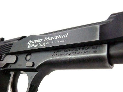 [ウエスタンアームズ] ベレッタ M92FS ボーダーマーシャル リアルスチールフィニッシュ