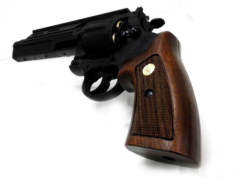 [マルシン] アンリミテッドリボルバー ブラックHW 木製グリップ