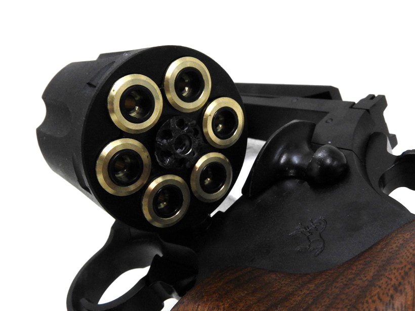 [マルシン] アンリミテッドリボルバー ブラックHW 木製グリップ