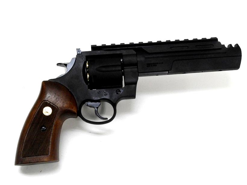 [マルシン] アンリミテッドリボルバー ブラックHW 木製グリップ